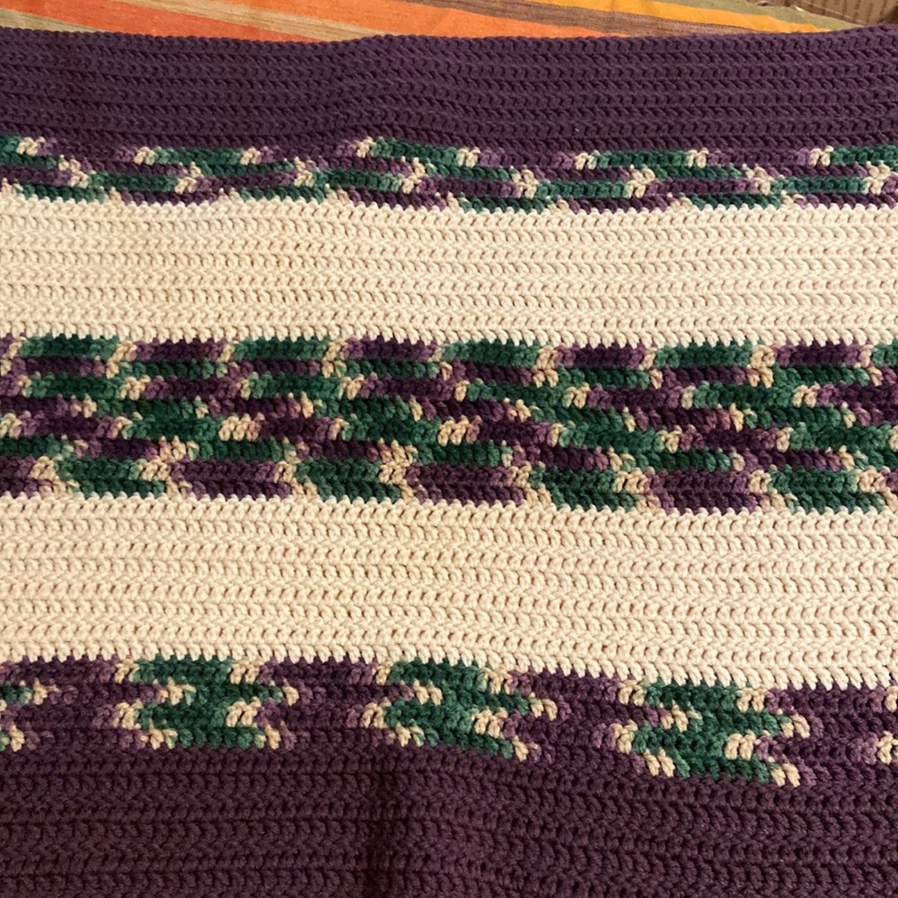 Crocheted king size bed scarf!